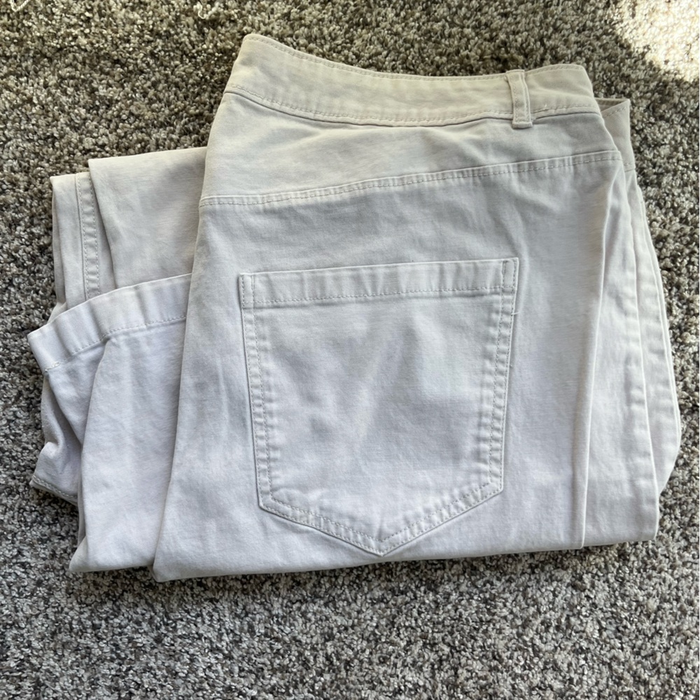 High waisted cropped chino